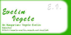 evelin vegele business card